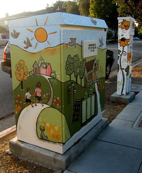 how to paint an electric meter box|painted utility boxes.